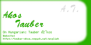 akos tauber business card